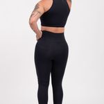 Conjunto Legging Fitness Cintura Alta Preto Básic JuPxt