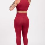 Conjunto Legging Fitness Cintura Alta Vermelho Básic JuPxt