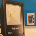 REFLETOR LED 50W COB RGB IP65 COM CONTROLE  3750 Lumens- MBLED 
