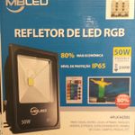 REFLETOR LED 50W COB RGB IP65 COM CONTROLE  3750 Lumens- MBLED 