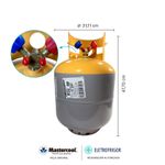 Tanque Para Recolhedora Gas Com Valvula De Seguranca 23Kg 50Lbs Mastercool 63010