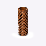 Vaso Onda Maia Vidro e Couro 9x31h | Whisky