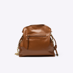 Bolsa Marcela Bucket Couro | Chesnut, Ouro