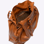 Bolsa Marcela Couro Plume | Chesnut
