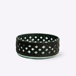 Vaso de Vidro Trama Dupla 32Dx12H | Preto