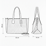 Bolsa Tote Audrey Média Couro Tressê | Chocolate