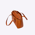Bolsa Tote Audrey Média Couro Tressê | Chocolate