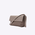 Bolsa Denise Carteiro Couro Tressê Tela | Khaki