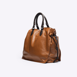 Bolsa Marcela Couro Plume | Chesnut, Café