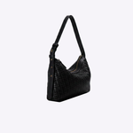 Bolsa Mini Solange Couro Tressê Tela | Preto