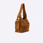 Bolsa Victoria Couro Camurça | Caramelo