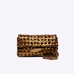 Bolsa Nádia Couro Tressê Nó | Bronze