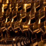 Bolsa Nádia Couro Tressê Nó | Bronze