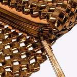 Bolsa Nádia Couro Tressê Nó | Bronze