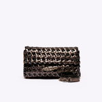 Bolsa Nádia Couro Tressê Nó | Pewter