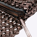 Bolsa Nádia Couro Tressê Nó | Pewter