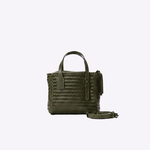 Bolsa Tote Audrey Mini Couro Tressê | Militar
