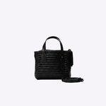 Bolsa Tote Audrey Mini Couro Tressê | Preto
