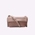 Bolsa Denise Carteiro Couro Tressê Tela | Khaki