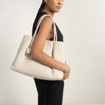 Bolsa Heritage Couro Tressê | Off White