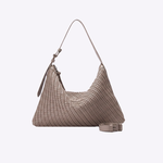 Bolsa Solange Média Couro Tressê Tela | Khaki