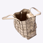Bolsa Janis Couro Patchwork | Off White, Preto
