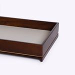 Bandeja Cube Latão Friso 47x33x6h | Taupe