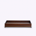 Bandeja Cube Latão Friso 47x33x6h | Taupe