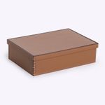 Caixa Retangular Couro Sola 31x22x9h | Mascavo