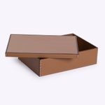 Caixa Retangular Couro Sola 31x22x9h | Mascavo