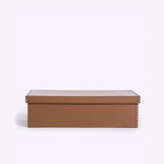 Caixa Retangular Couro Sola 31x22x9h | Mascavo