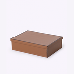Caixa Retangular Couro Sola 31x22x9h | Mascavo