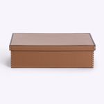 Caixa Retangular Couro Sola 31x22x9h | Mascavo