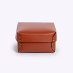 Caixa Soft Couro Ecosola 15x15x9h | Conhaque