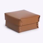 Caixa Soft Couro Ecosola 15x15x9h | Mascavo
