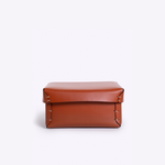 Caixa Soft Couro Ecosola  22x22x9h | Conhaque