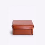 Caixa Soft Couro Ecosola  22x22x9h | Conhaque