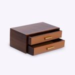Cômoda com 2 Gavetas 25x15x12h | Imbuia, Mascavo