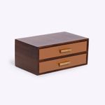 Cômoda com 2 Gavetas 25x15x12h | Imbuia, Mascavo