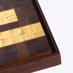 Quadro Mosaico Madeira | Folha de Ouro