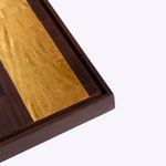 Quadro Mosaico Madeira 30,5x40 | Folha de Ouro e Preto