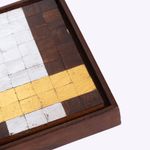 Quadro Mosaico Madeira | Folha de Ouro e Prata