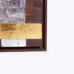 Quadro Mosaico Madeira | Folha de Ouro e Prata
