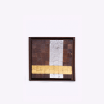 Quadro Mosaico Madeira | Folha de Ouro e Prata