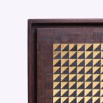 Quadro Mosaico Madeira 25,5x25,5x4 | Ouro
