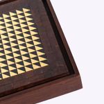 Quadro Mosaico Madeira 25,5x25,5x4 | Ouro