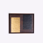 Quadro Mosaico Madeira 30,5x40 | Ouro, Preto