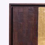 Quadro Mosaico Madeira 30,5x40 | Ouro, Preta