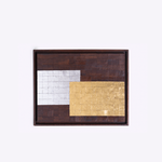 Quadro Mosaico Madeira 30,5x40 | Ouro, Preta