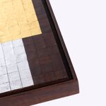 Quadro Mosaico Madeira 30,5x40 | Ouro, Preta